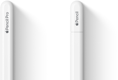 Apple Pencil Pro en Apple Pencil (USB‑C) naast elkaar