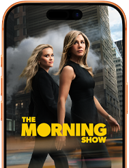 Een iPhone 17 Pro-scherm met de Apple TV+-serie The Morning Show.