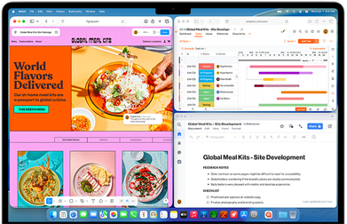 MacBook Air met meerdere geopende apps